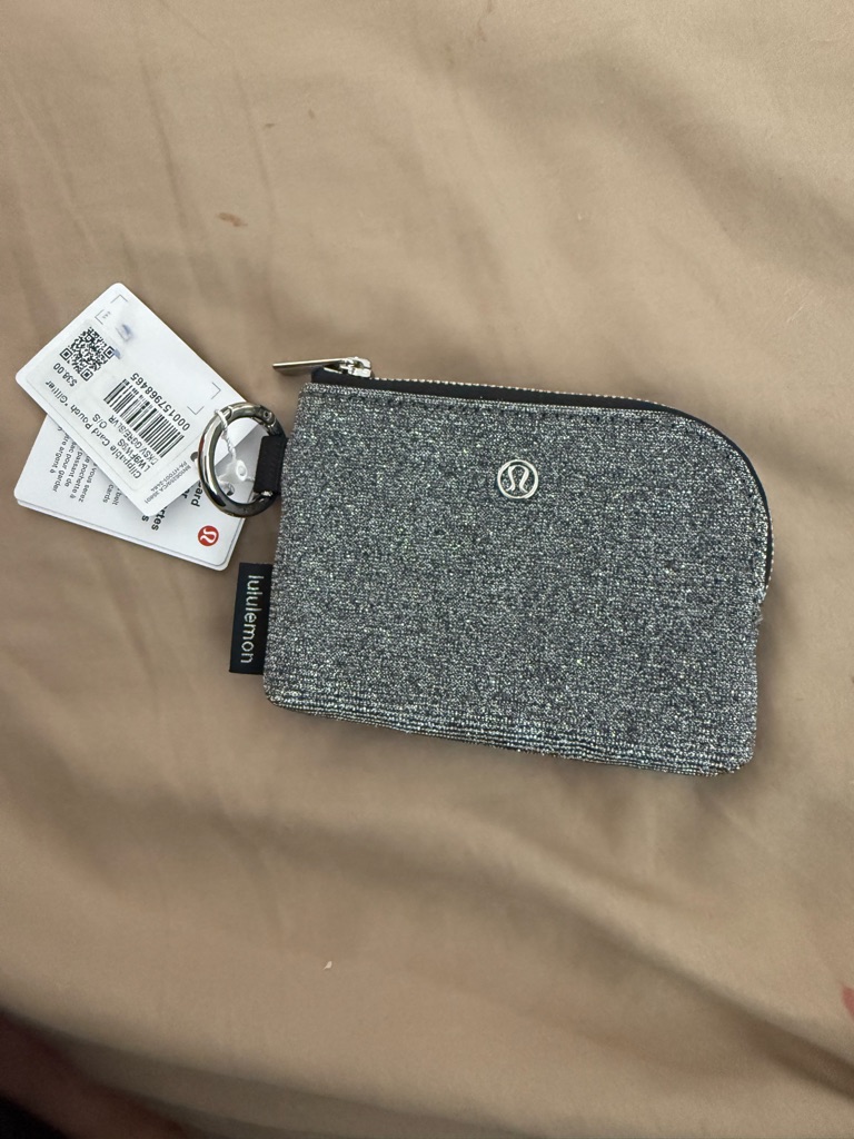 Lululemon Clippable Card Pouch Glitter Nwt